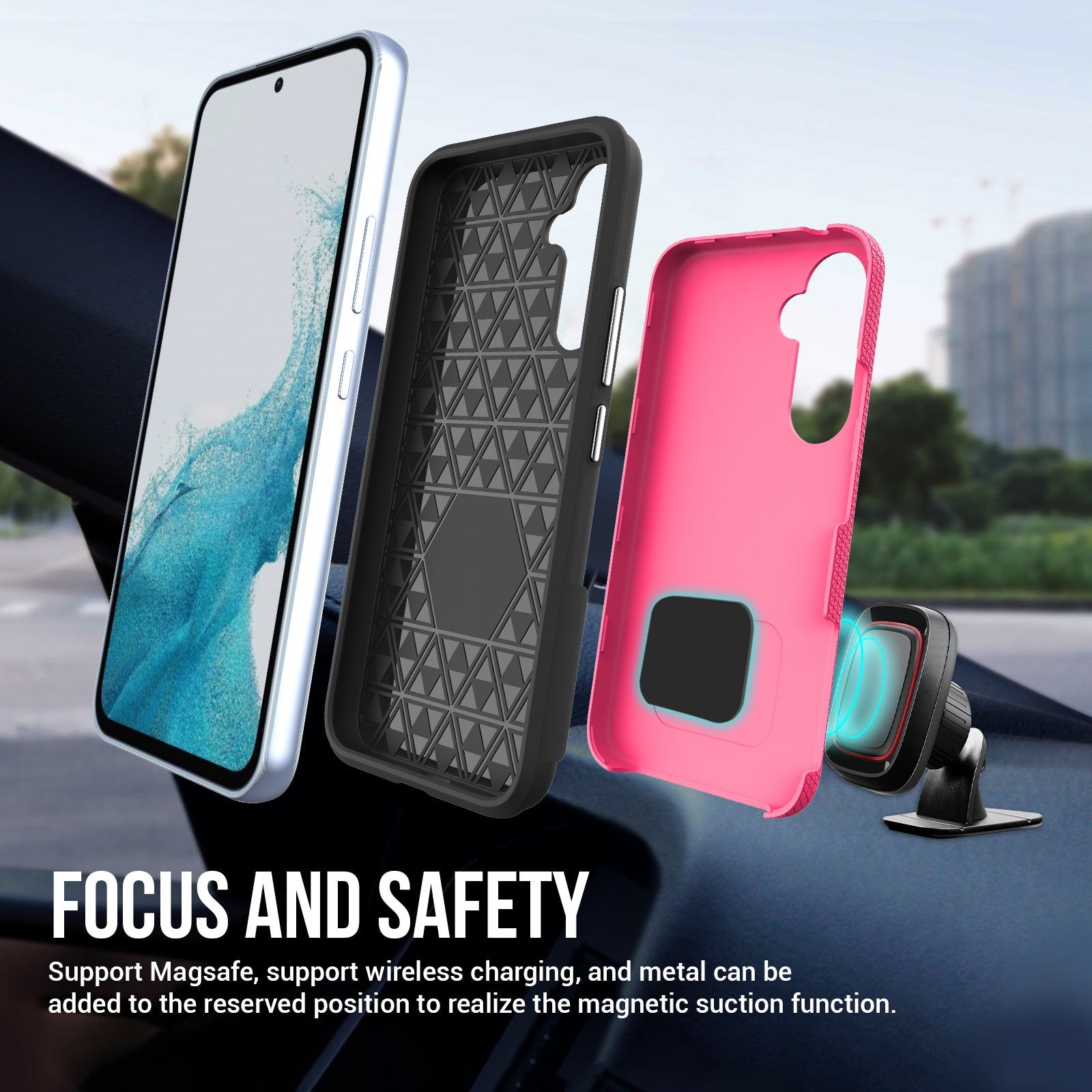 TPU PC Shell for Samsung Galaxy A54 5G Triangle Military Grade Drop-proof Back Cover Protective Case TPU PC Shell for Samsung Galaxy A54 5G Triangle Military Grade Drop-proof Back Cover Protective Case